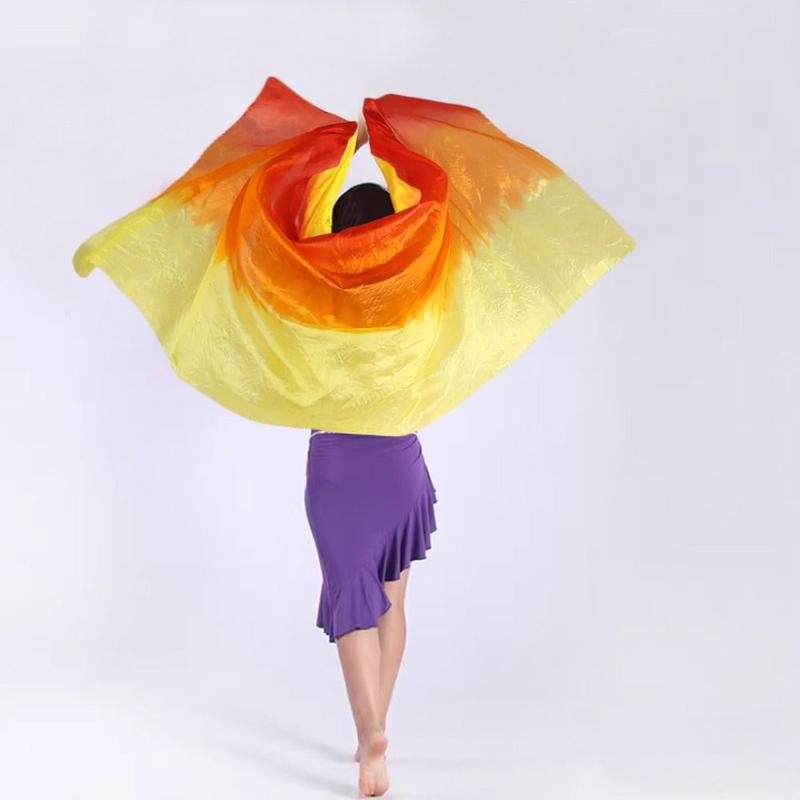 Product Introduction of Fashion Gradient Color Belly Dance Veils Light Texture Long Latin Belly Dance Shawls Dancing Scarf 11