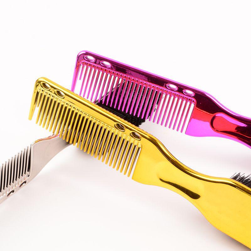Product Introduction of New Men's Oil Head Texture Comb Hairdressing Comb Beard Styling Brush Cleaning Brush Barber Accessories hairbrush 2