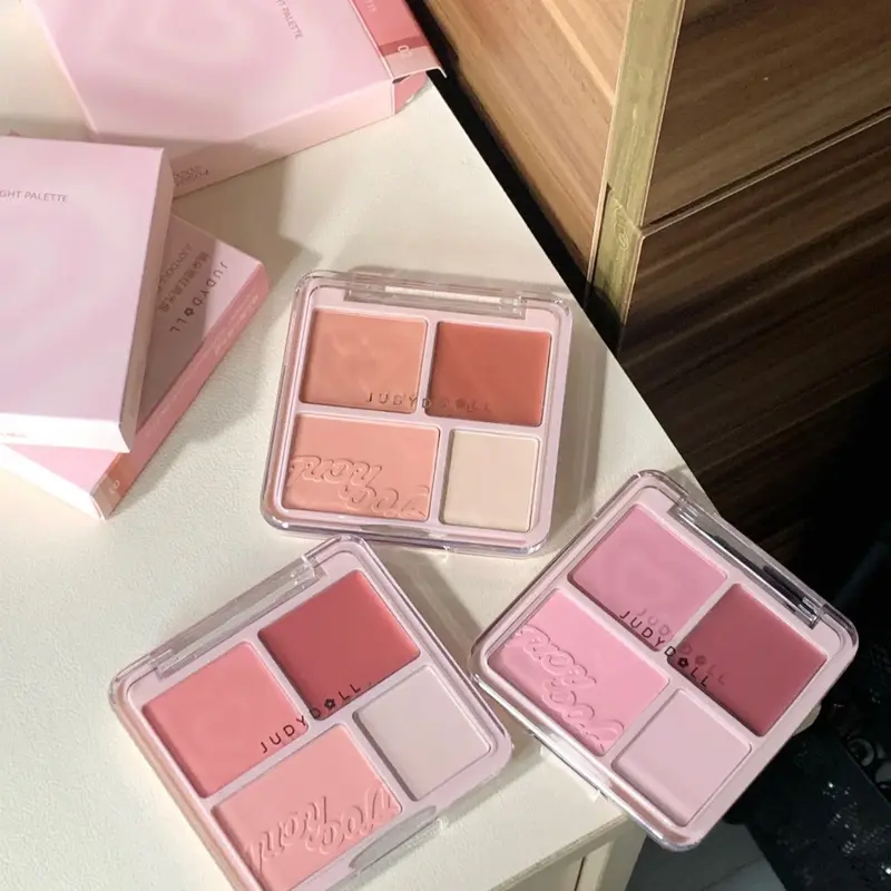 ￼[JUDYDOLL] Phấn Má Hồng Judydoll 4 Ô Màu Má Hồng Kem Và Nắt Sáng Tự Nhiên Làm Sáng Gương Mắt Cho Mọi Tone Da 9g 1