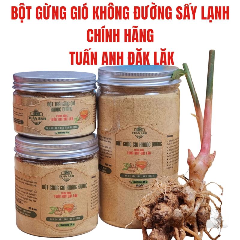 Trà Gừng Gió KHÔNG ĐƯỜNG SẤY LẠNH NGUYÊN CHẤT ( Gừng Rừng Tây Nguyên) Tuấn Anh Đăk Lăk