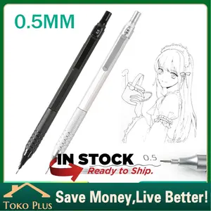 Pensil Mekanik 0.5mm Pusat Gravitasi Rendah Gambar Logam Pensil Khusus Kantor Sekolah Tulis Perlengkapan Seni Pentel Graph Gear 500 Mechanical Drafting Pencil GraphGear Pensil Mekanik