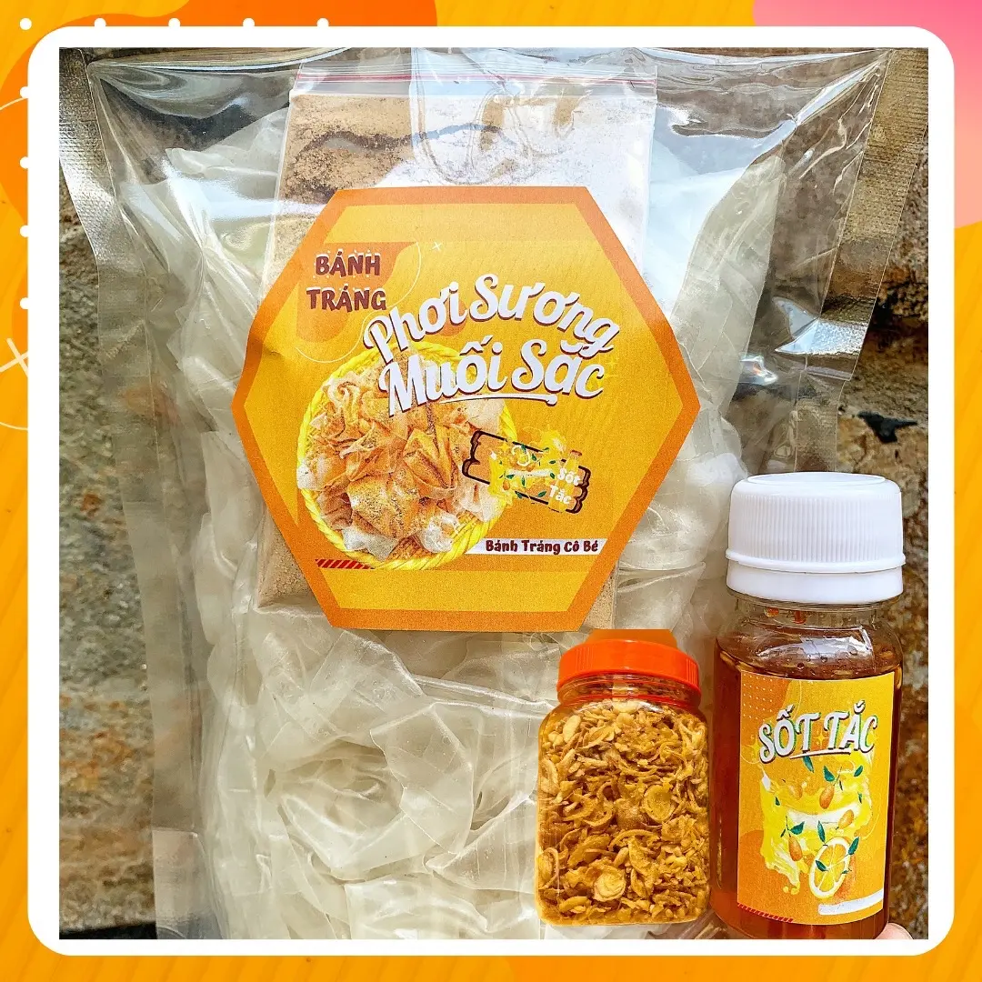 Bánh Tráng Muối Sặc - TẮC HÀNH Ăn Vặt Snack Food Cay
