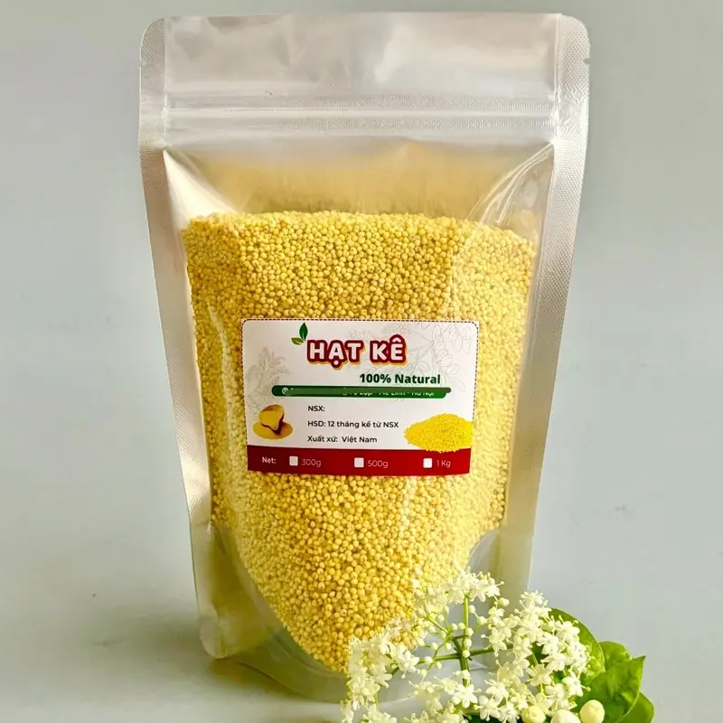 1kg Hạt Kê Đã Tách Vỏ Cho Bé Ăn Dặm Bao Dẻo Nấu Bánh Kê Chè Cháo Kê Đặc Sản Nghệ An - Hạt Kê Vàng