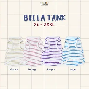 POMAPOO - Baju Kucing dan Baju Anjing Bella Tank Mocca, Dusty, Purple, Blue
