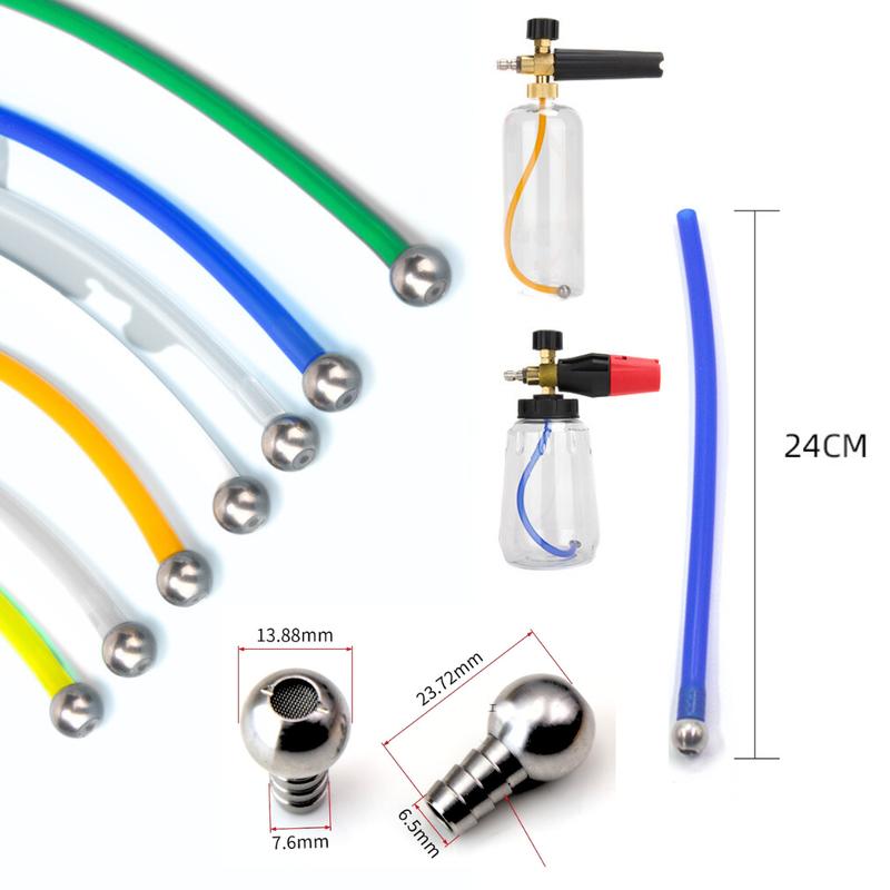 Ống Hút Dung Dịch Kèm Đầu Lọc Trọng Lực INOX 304 Cho Bình Tạo Bọt Tuyết Máy Rửa Xe (Giao Màu Ngẫu Nhiên)