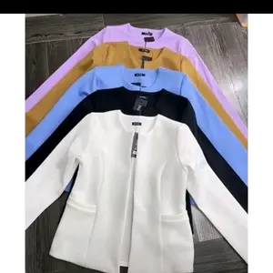 Blazer mutia scuba premium outer kekinian dewasa remaja Polos Panjang