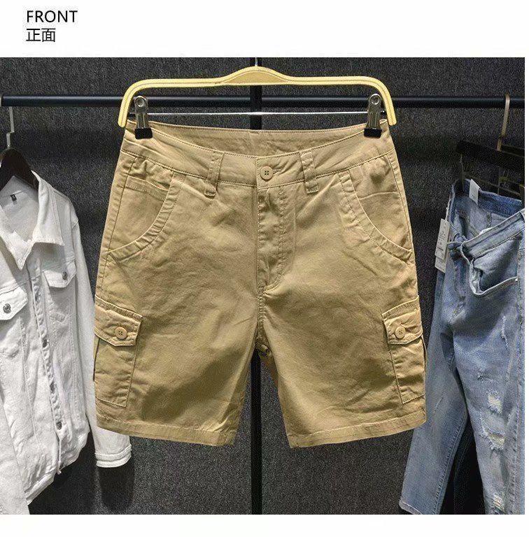 Product Introduction of Seluar Fesyen, Gaya Korea, Pakaian Luar Musim Panas, Longgar, Berbilang Poket, Seluar Pendek Kargo Kasual, Panjang 5 / 8, Untuk Lelaki, Saiz Besar, Seluar Setengah Panjang, Bergaya 9