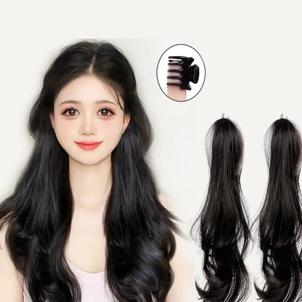 Long Curly Hair wig for women Natural Fake Ponytails Hair extension 45cm Get Longer And Thicker Hair Instantly