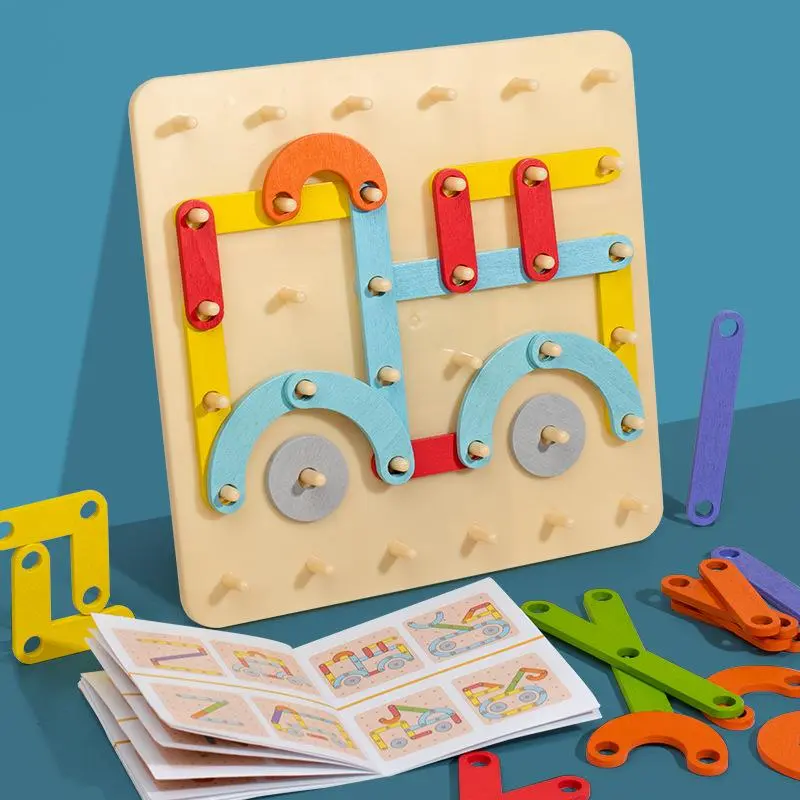 Baby Toy Creative Board (1 Set), Early Educational Learning Alphabet Numbers Building Blocks, Matching Puzzle, Montessori Toy Summer Gift 0