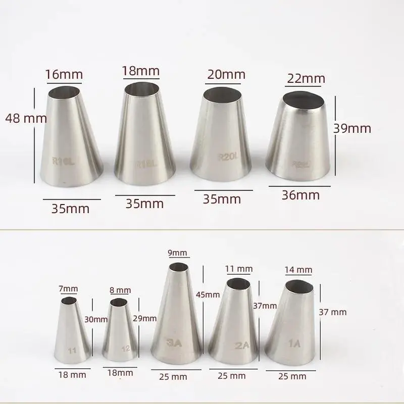 Stainless Steel Cake Decorating Nozzle Set, 21pcs/set Cake Decorating Tool, Baking Accessories for Cupcakes, Cakes and Cookies 4