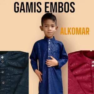 Alkomar baju jubah baju gamis emboss jubah sultan anak