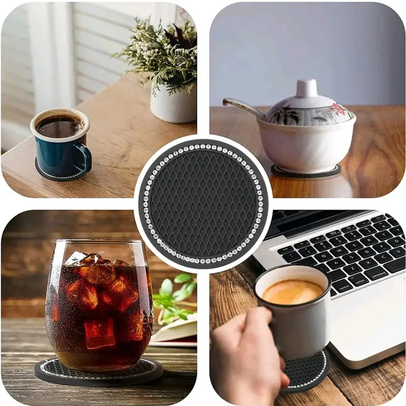 Car Coaster Water Cup Bottle Holder Anti-slip Pad Mat Silica Gel Waterproof For Interior Decoration Car Styling Accessories Car 8