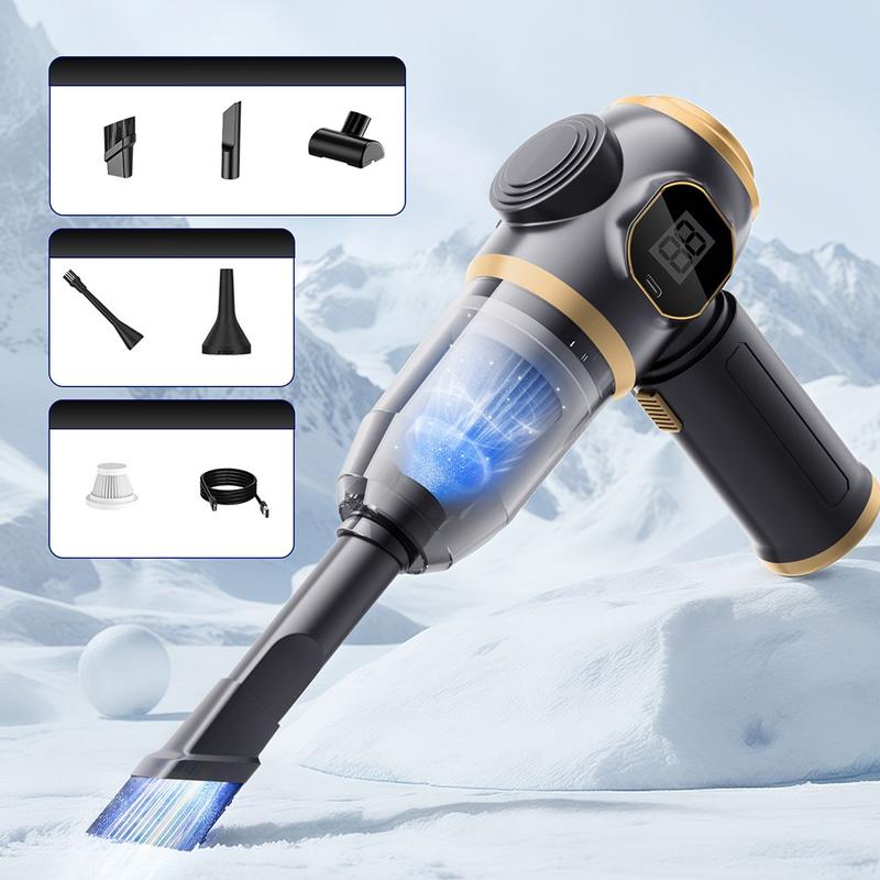 Car Vacuum Cleaner Home Appliance With Display Screen Mini Vacuum Cleaner Bule 4