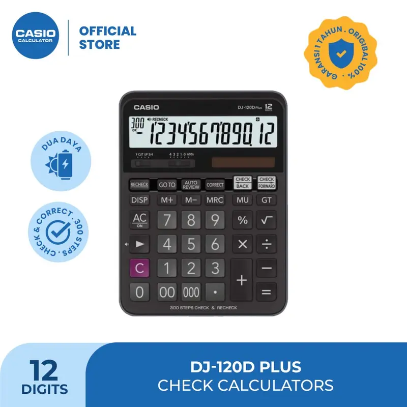 Casio Calculator DJ-120D PLUS Kalkulator Plastic Plastik 1