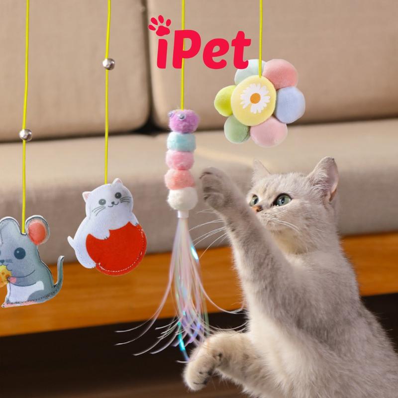 Đồ Chơi Cho Mèo Tự Dính Dán Tường Có Chuông Lục Lạc Cho Mèo Vờn Bắt - iPet Shop