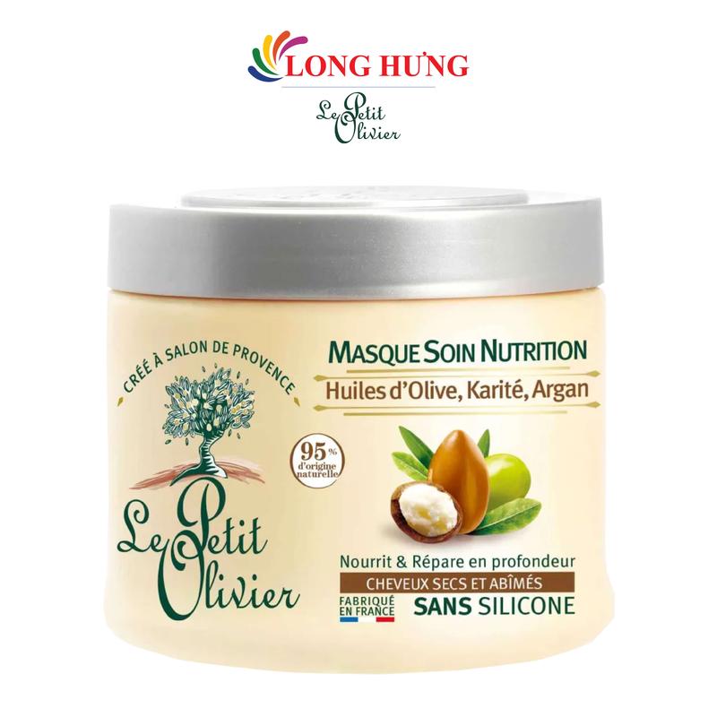 Kem ủ tóc Le Petit Olivier chiết xuất dầu Olive, bơ hạt mỡ, dầu Argan giúp tóc chắc khỏe (330ml)
