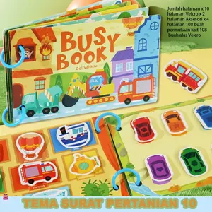 Interactive Educational Busy Book for Children, Activity Book with Puzzles, Stickers, and Fun Learning Games, Enhance Cognitive and Motor Skills for Toddlers and Kids