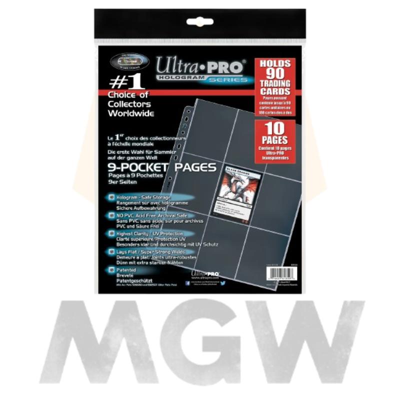 Pages Ultra Pro 9 Pocket Platinum A4 - 25 Feuilles Pour Cartes MTG Pokémon TCG