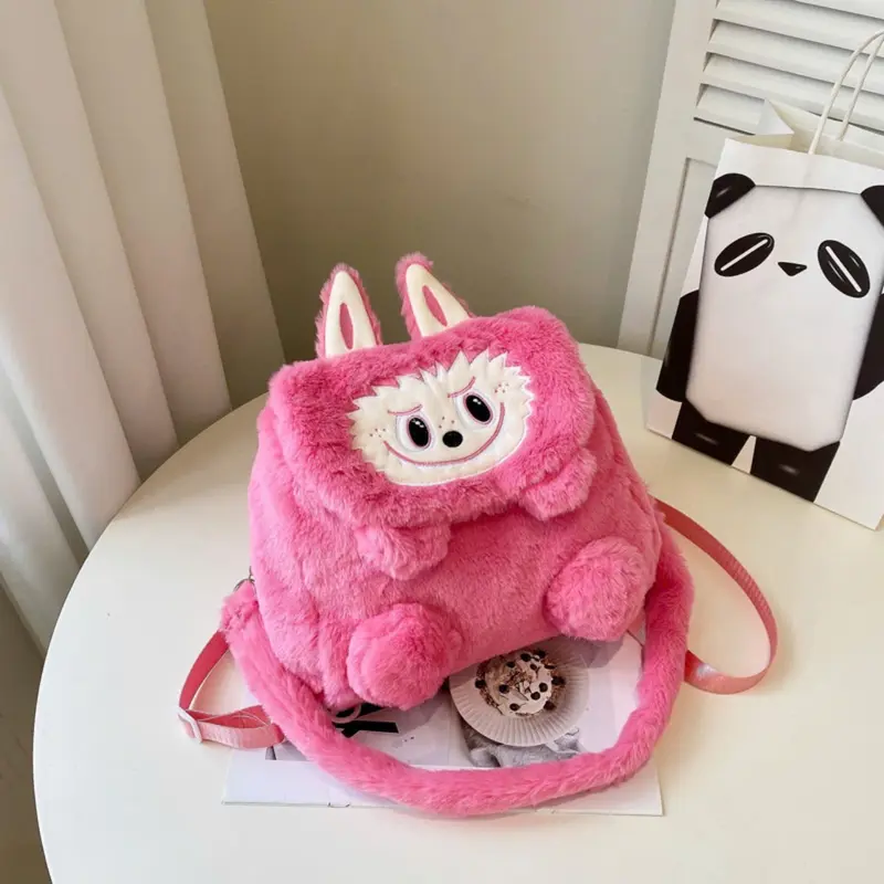 Balo 2in1 Hình Labubu Dễ Thương Có Dây Đeo Chéo - Balo Đeo Vai - Backpack 2