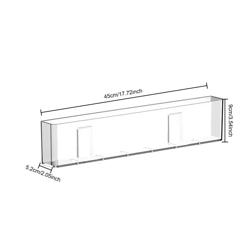 Wall Mounted Book Shelf, 1 Count Clear Book Display Rack, Book Storage Rack, Home Organizer for Living Room Bedroom Study Room 1