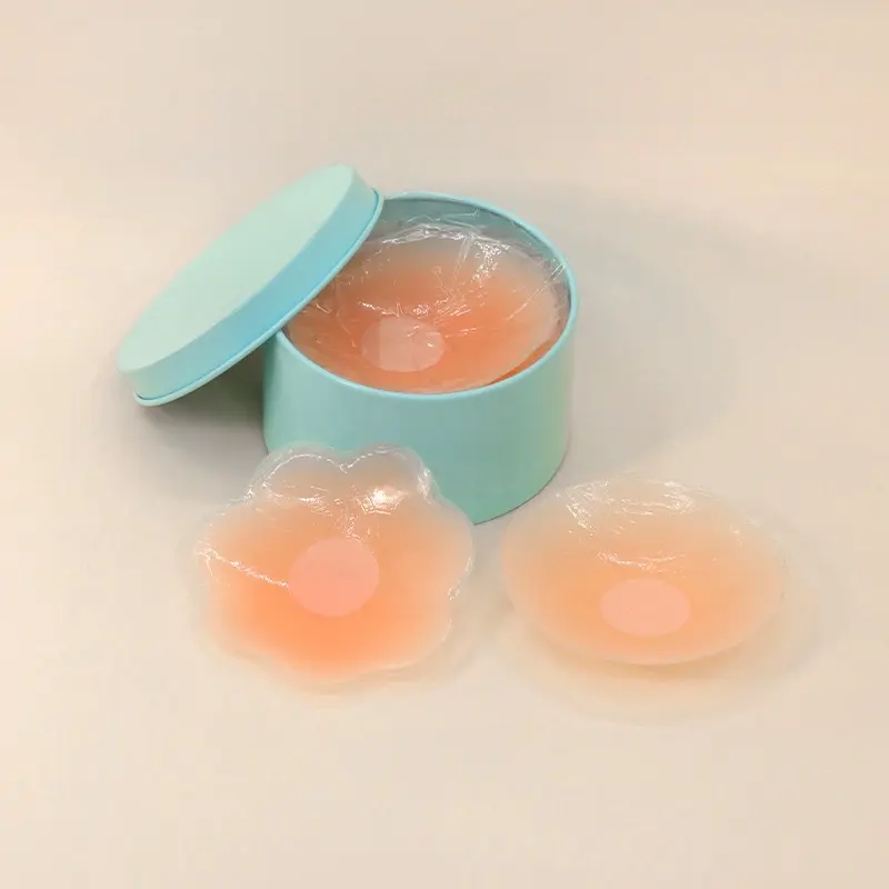 Hộp 10 Miếng Dán Nhũ Hoa Bằng Silicon An Toàn Tiện Lợi Nữ Women Voi Sen 0