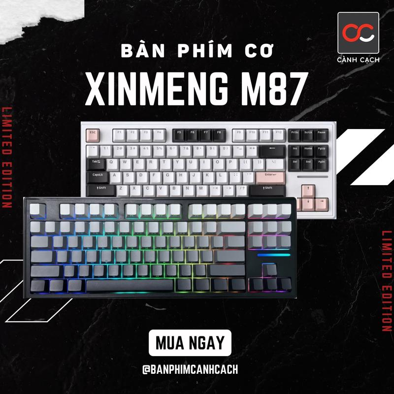 BÀN PHÍM CƠ MẠCH XUÔI KHÔNG DÂY LED RGB XINMENG M87