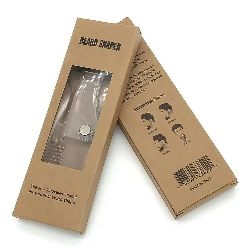 Random Color Rotatable Beard Styling Comb, 1 Box Adjustable Beard Styling Ruler, Professional Beard Styling Tool For Men 2