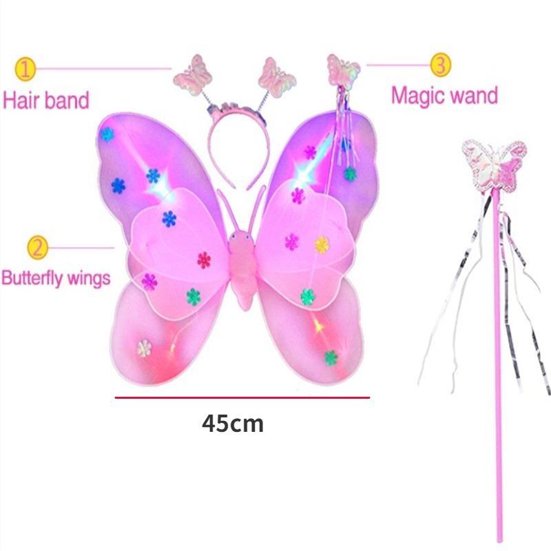Product Introduction of Angel Butterfly Wings Princess Costume Children Halloween Costume Children Birthday Set 0