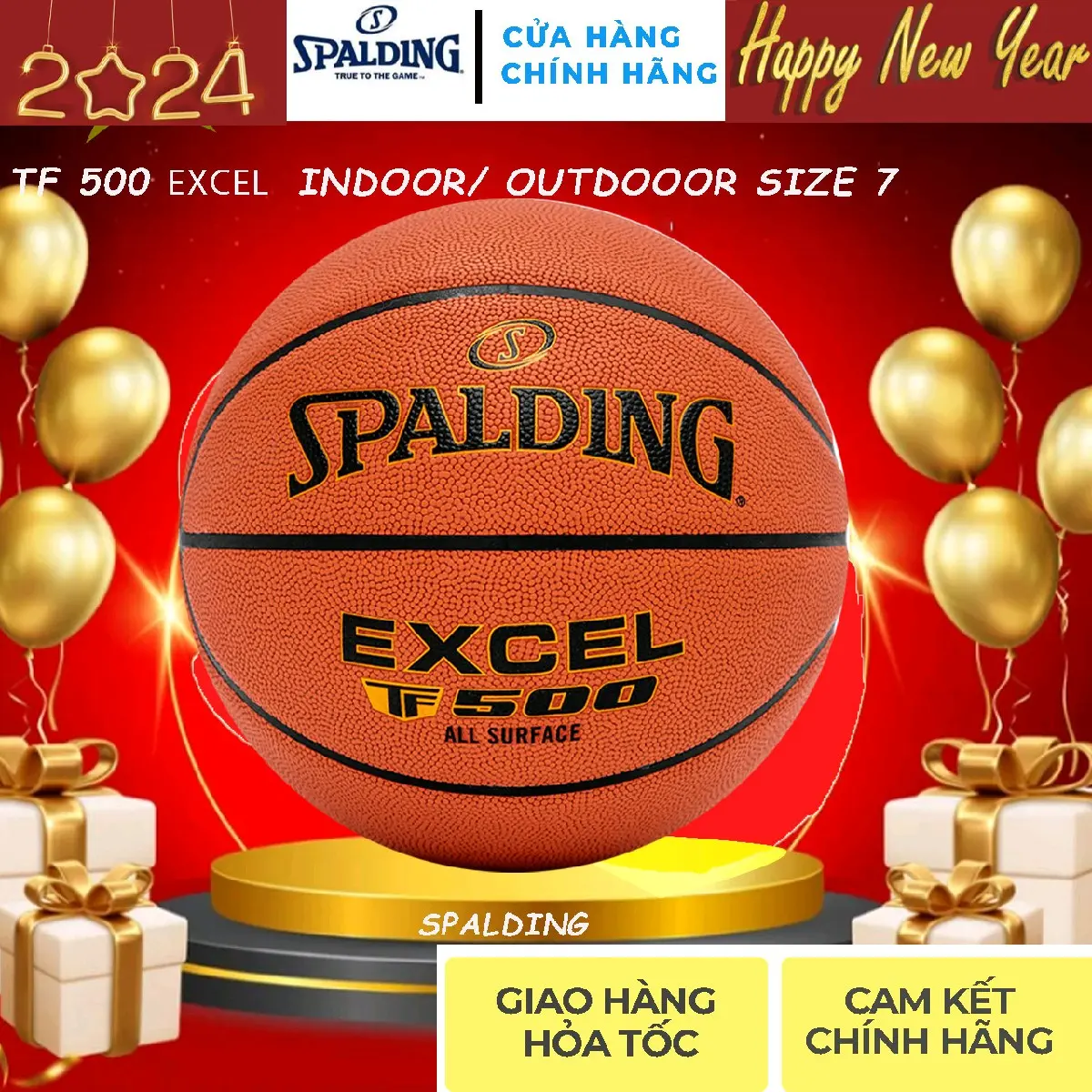Quả bóng rổ Spalding/ Banh bóng rổ Spalding/ Banh bóng rổ da Spalding Indoor/ Outdoor size 7