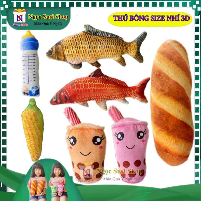Product Introduction of THÚ NHỒI BÔNG 3D BÁNH MÌ TRÀ SỮA BÌNH SỮA TRÁI BẮP SIZE NHÍ CHO BÉ - GẤU BÔNG 3D SIZE NHÍ Thú Bông Đồ Chơi Toy Phát Nhạc 1