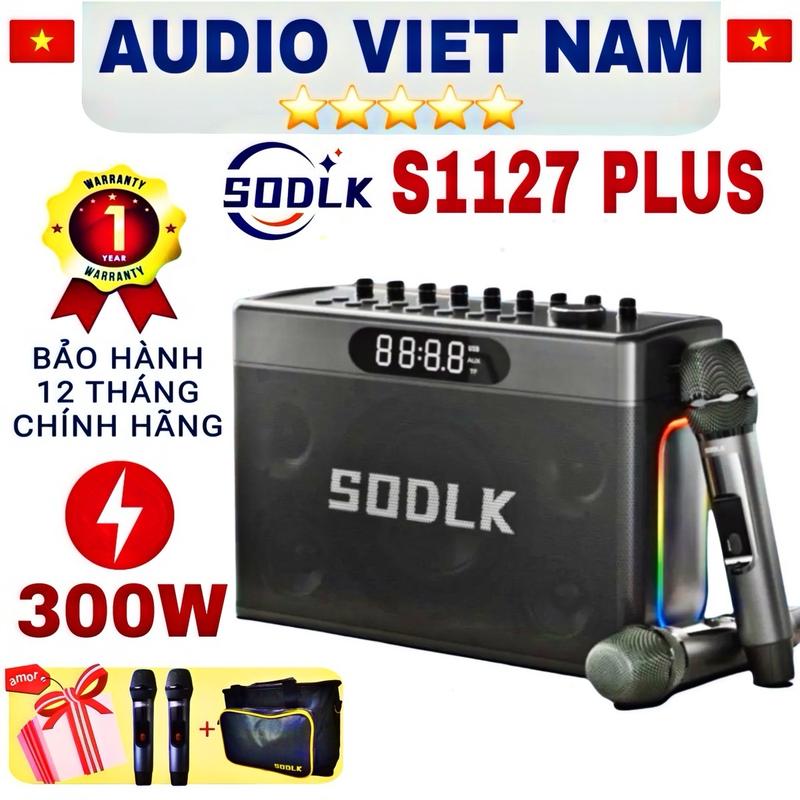 Loa SODLK S1127 plus phiên bản mới | công suất 300w | pin 19.800mah liên tục 8-10h | livestream | loa s1127 plus Bluetooth karaoke siêu trầm âm thanh 360 độ | nâng hạ tone