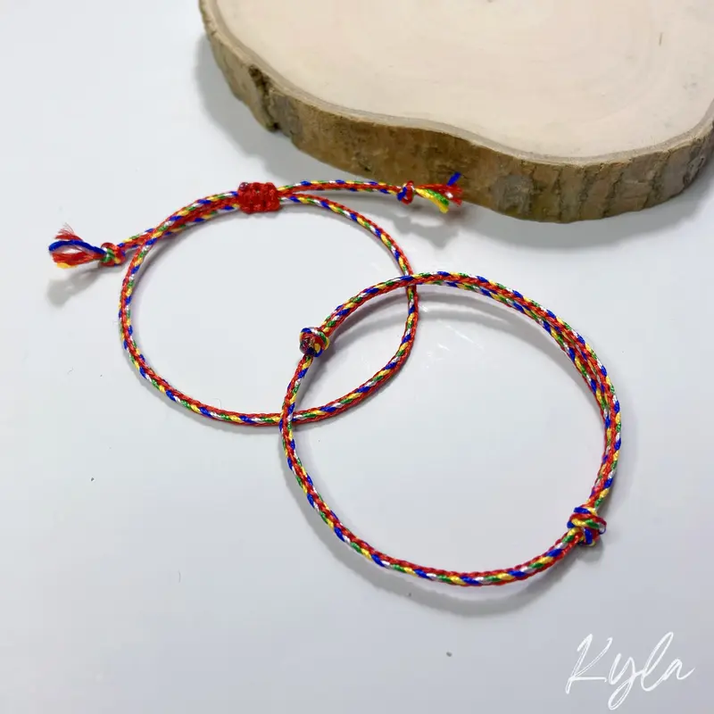 Vòng tay dây ngũ sắc tây tạng mang lại may mắn 1