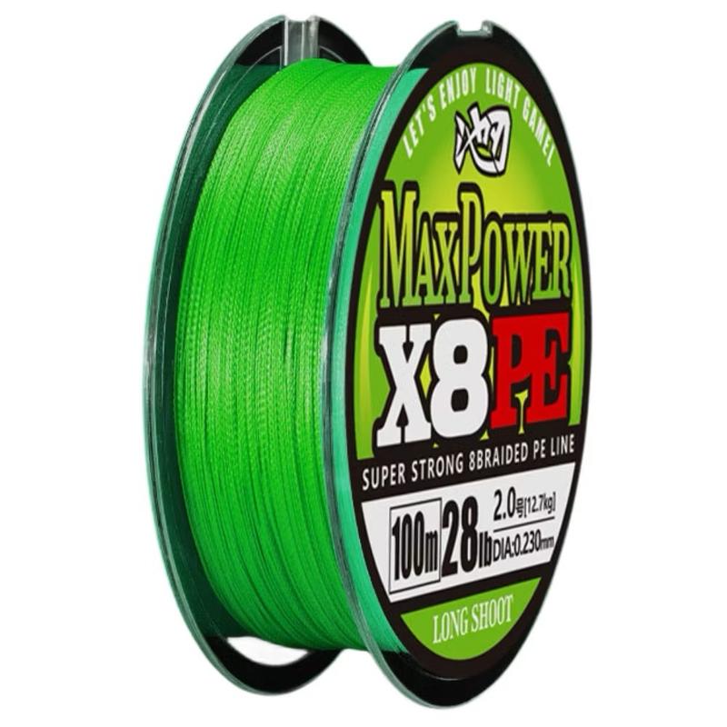 ￼Dây Pe X8 Super Max Mịn tải Siêu Khoẻ Màu Xanh Lá Đi Câu Fishing Bắt Cá Câu Cá dây  pe lk