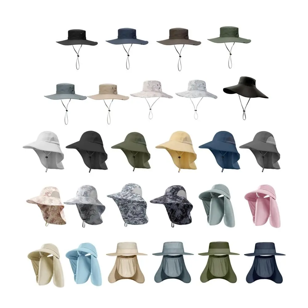 Wide Brim Bucket Hat Summer Sun Protection Hat for Travel Camping Beach
