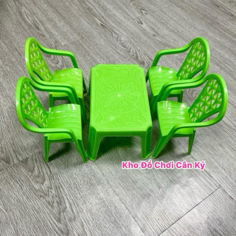 Bộ Đồ Chơi 1 Bàn 4 Ghế ( combo thêm có ba màu Xanh Đỏ Vàng) 3