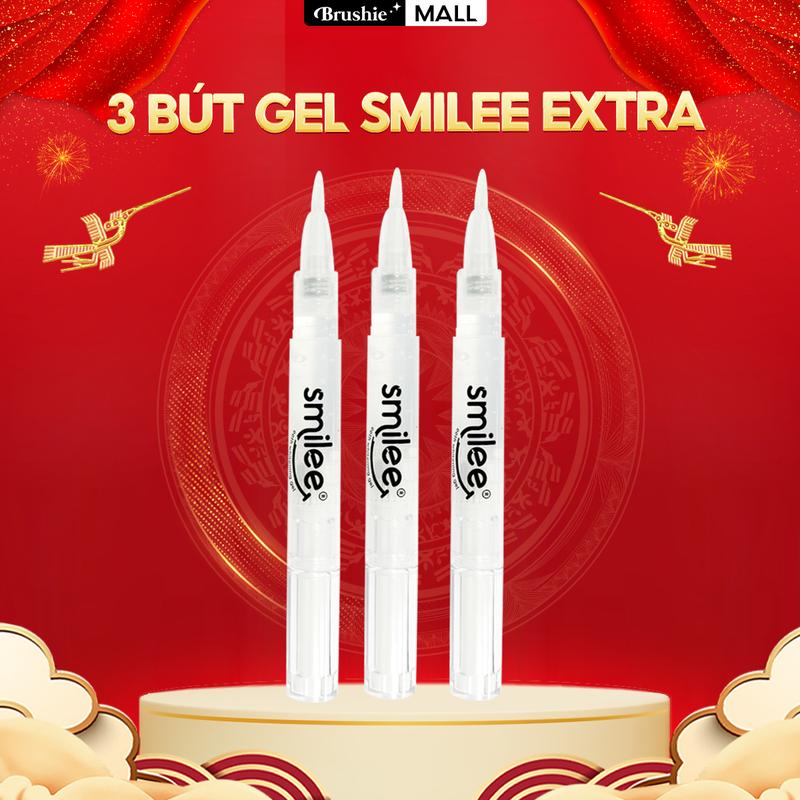   OFFICIAL  Combo 3 ống Gel hỗ trợ làm trắng răng Smilee Extra White  BẢN NÂNG CẤP  Whitening 