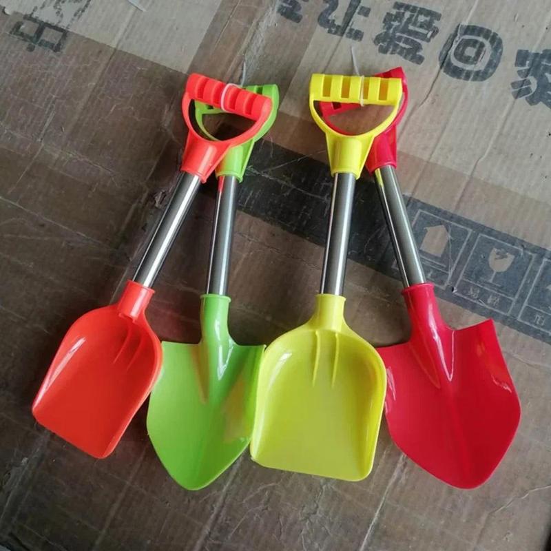 2Pcs/set Beach Shovel Toy Kids Outdoor Digging Sand Shovel Play Sand Tool with Stainless Steel Handle Summer Playing Shovel Toys 2