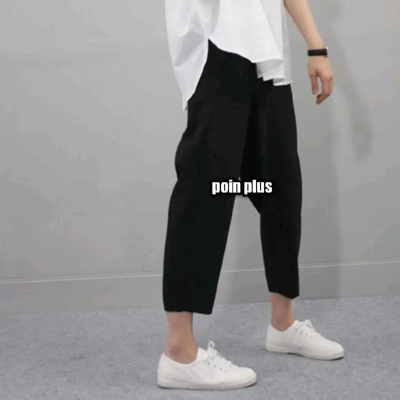 celana bahan sirwal poinplus | celana sirwal | celana bahan sirwal pria muda tebal  hitam  formal  lembut  basic  nyaman Kerja Kantor 1