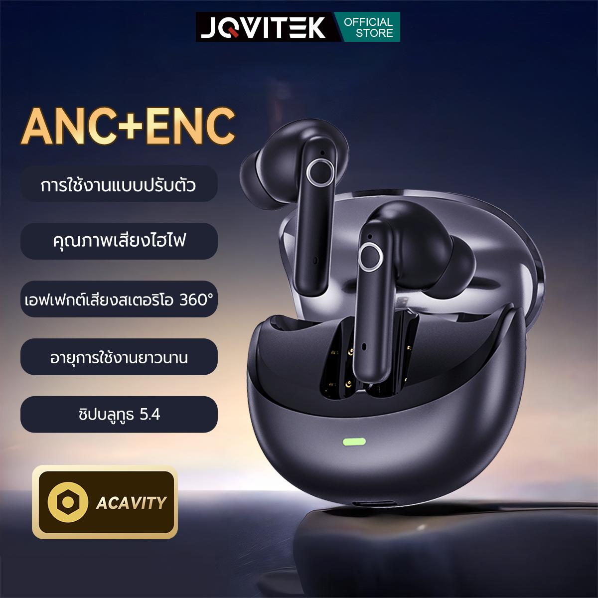 JQVITEK EP67X หูฟังบลูทูธไร้สาย Bluetooth 5.4 ANC+ENC ระบบตัดเสียงรบกวนคู่ ลำโพงสเตอริโอรอบทิศทาง ใช