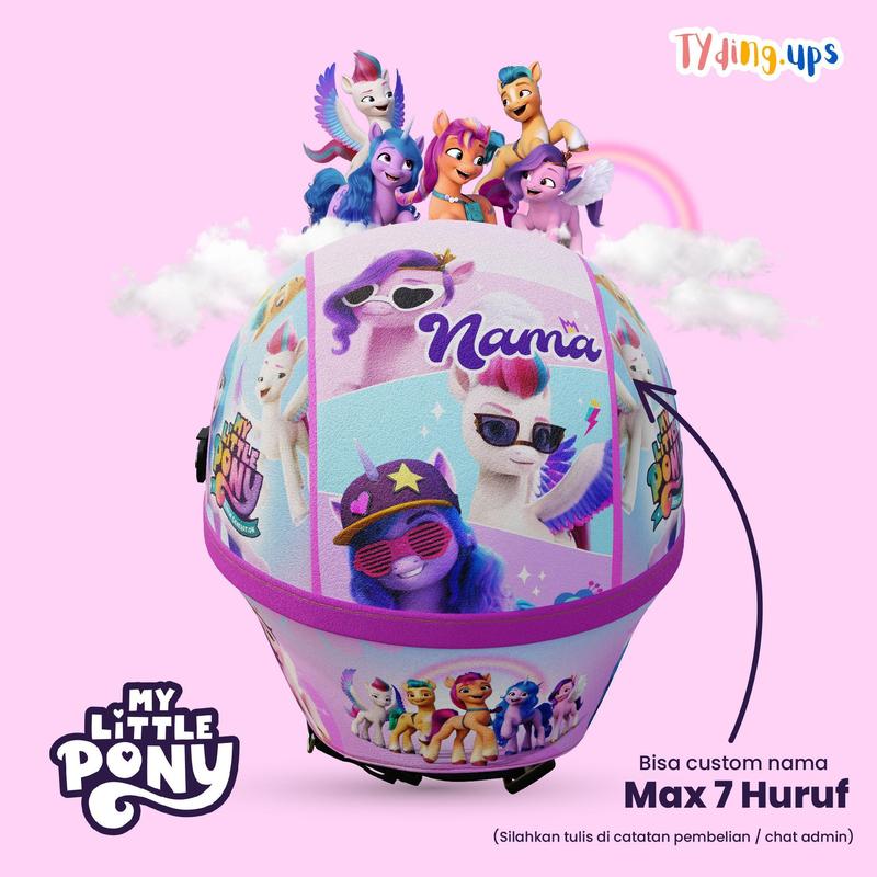Product Introduction of HELM RETRO CHIPS ANAK CUSTOM NAMA KARAKTER LITTEL PONY UNTUK USIA 1 2 3 4 5 TAHUN LUCU 0