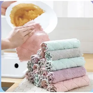 Kain lap serap minyak serbet kain lap meja Cleaning 5pcs