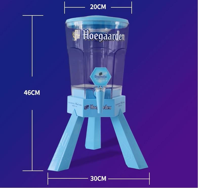 Tháp Bia 3 lít 3 Chân 1 Vòi HC Kiểu Dáng Tháp Hoegaarden Thiết Kế Độc Lạ Bắt Mắt