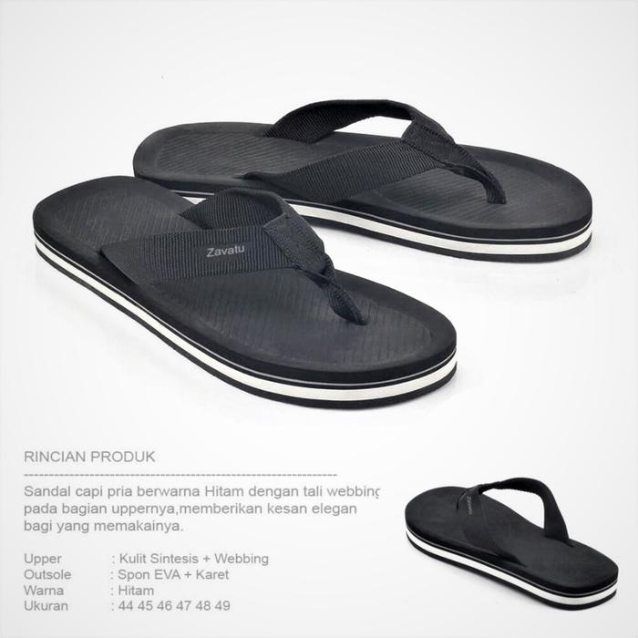 Gambar Sandal Jepit Kasual Pria BIG SIZE 44-45-46-47-48-49 Sandal Limited edition Original VANZAVA dari ARVIAN Footwear & Fashion Kab. Tasikmalaya Tokopedia