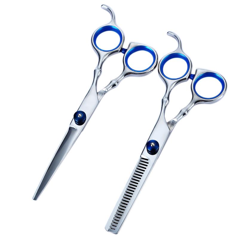 Product Introduction of Hairdressing, haircut, scissors set, flat scissors, bangs, thin scissors, stainless steel scissors, hairdresser 6 inches 1