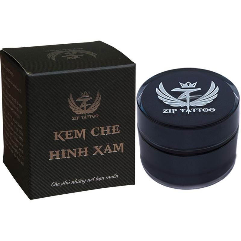 Kem Che Hình Xăm Tạm Thời ZIP Tattoo - Thành phần Tự Nhiên, Không Gây Kích Ứng Da, 2 Màu Kem Phù Hợp Với Mọi Màu Da