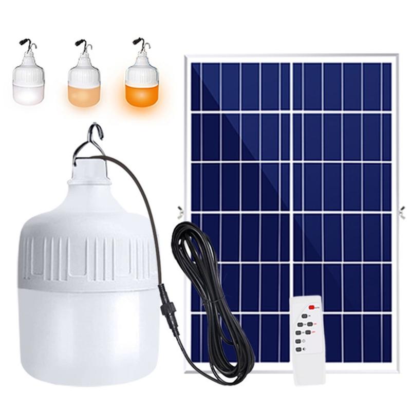 Đèn bóng tròn tấm pin năng lượng lớn cường độ ánh sáng mạnh mạnh chống nước tiết kiệm điện