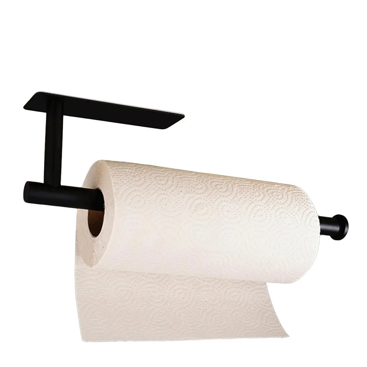 Wall Mounted Paper Towel Holder, 1 Count Punch Free Kitchen & Bathroom Organizer for Rolls Paper, Plastic Wrap & Towels Storage Rack for Bathroom Kitchen Dining Room, Home Organizers
