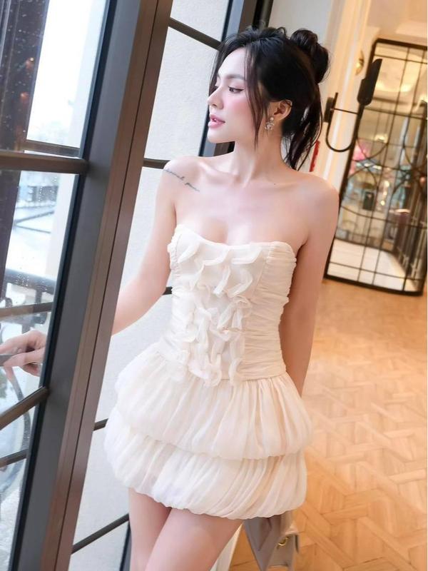 Đầm Bí 2 Tầng Hoa Laser Cực Phẩm, Đầm Váy Màu Sắc Ngọt Ngào, Đầm Váy Đi Chơi, Đi Tiệc, Đi Hẹn Hò KC1549