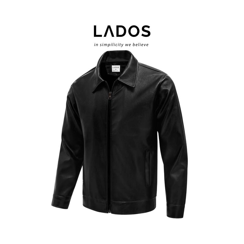 Áo khoác da nam lót lông chất da PU cao cấp LADOS - 2119  thời trang, phong cách tối giản chống gió và chống thấm nước