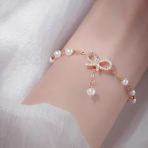 Gelang Tangan Cantik Motif Tali Simpul Bandul Permata Cantik 1220